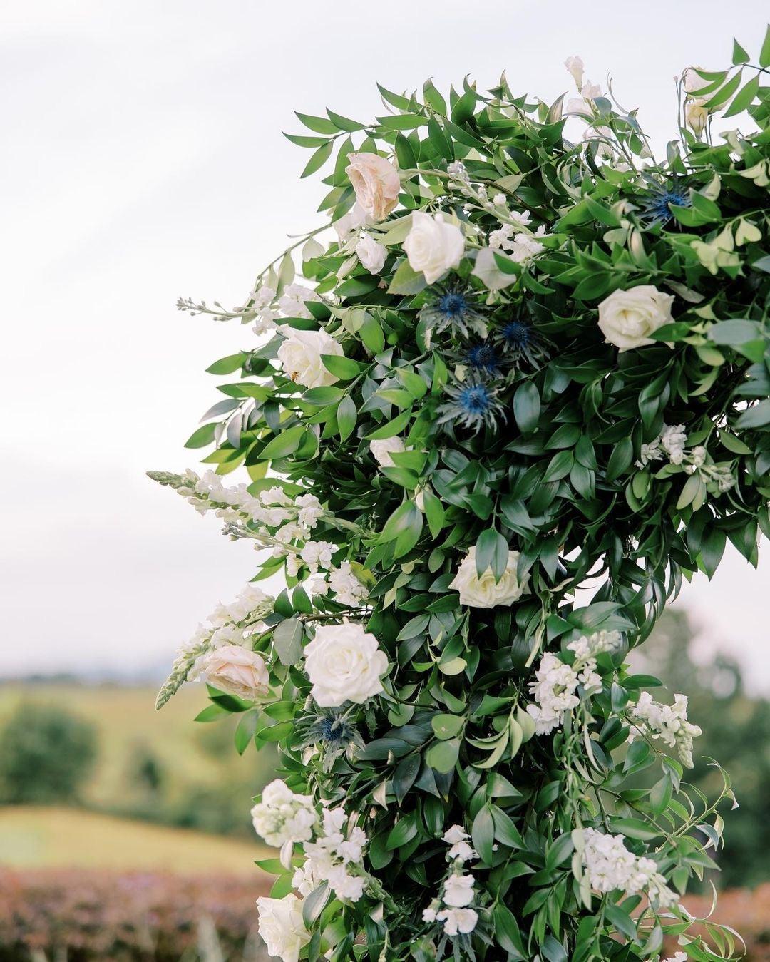 Green Flower Square Arch Wedding Party Background Decoration